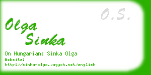 olga sinka business card